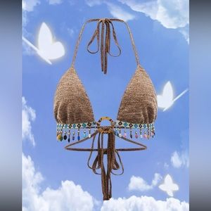 shein bra top with beads